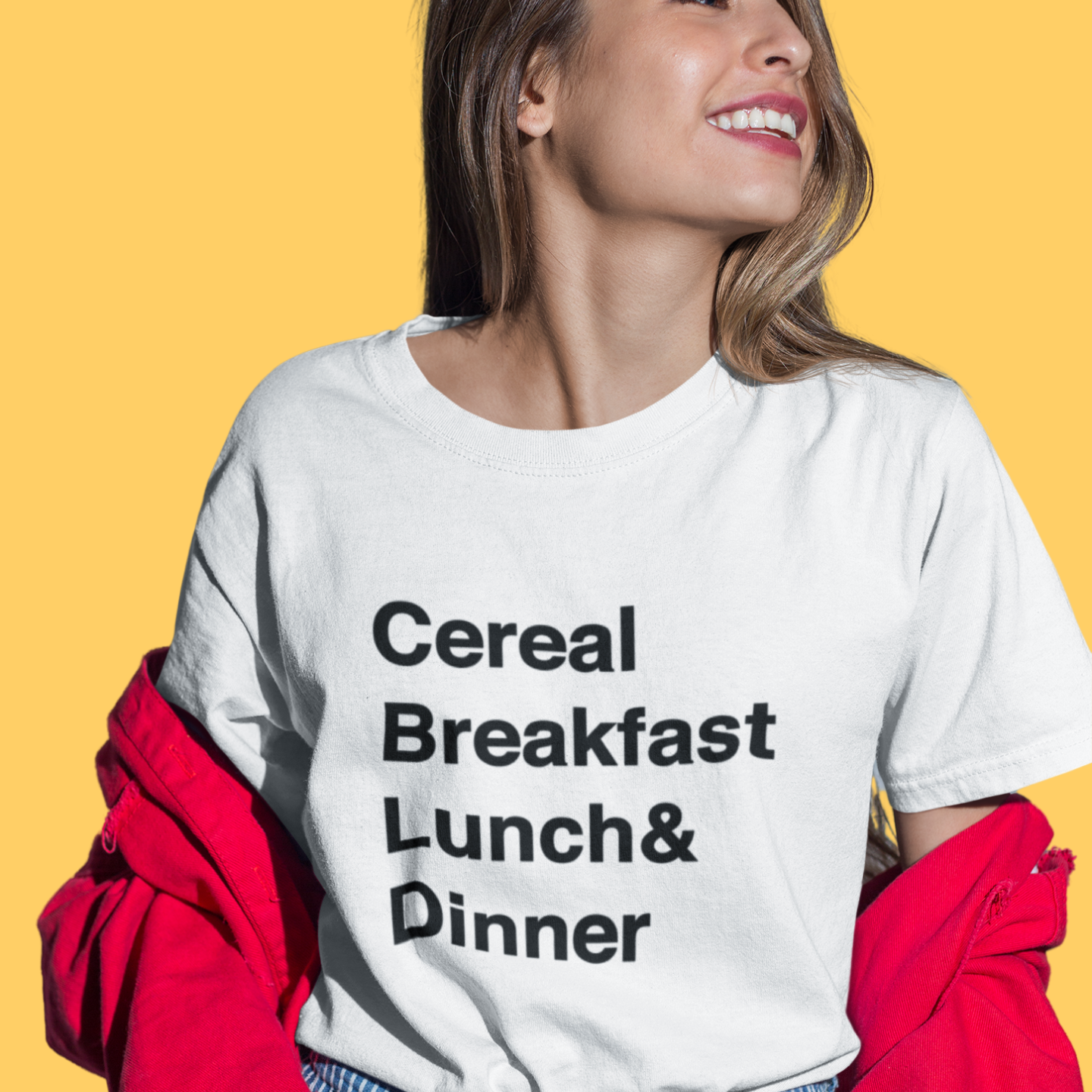 Cereal Breakfast, Lunch, & Dinner T-Shirt (White)
