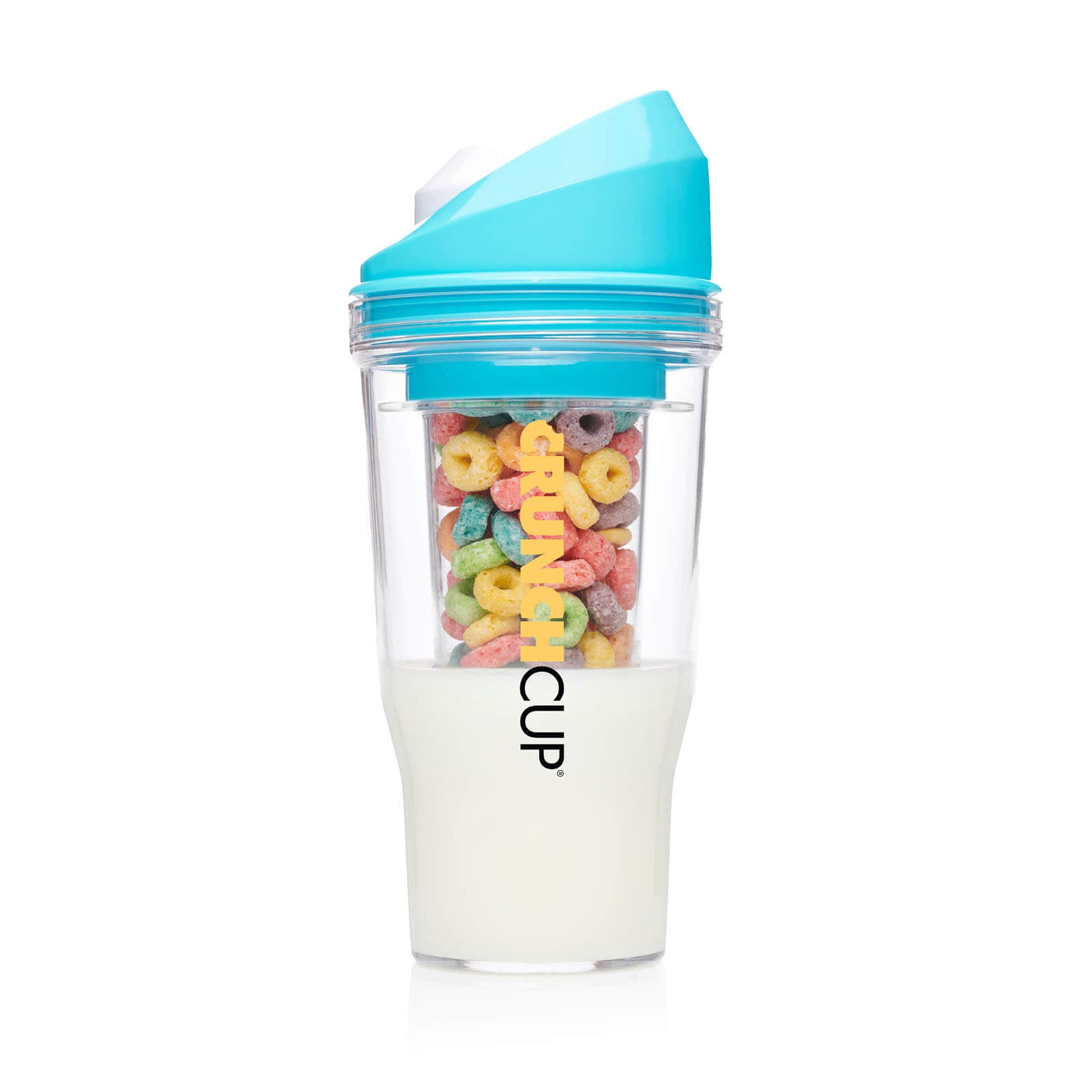 Doolland Cereal and Milk Container ，Portable Cereal Cup Double Layer Hiking  Cereal Bowl Separate Milk Snack Cup，Camping And RV Food Preservation 